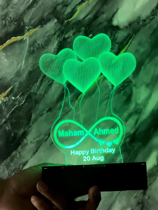 PERSONALIZED 3D LED LIGHT LAMP